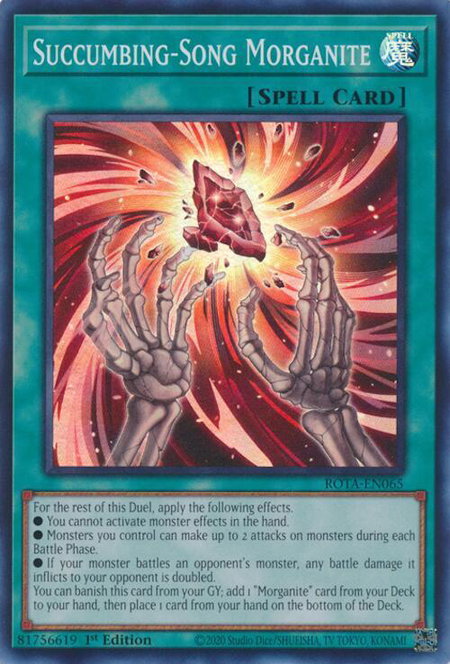 Succumbing-Song Morganite - Rage of the Abyss YuGiOh trading card
