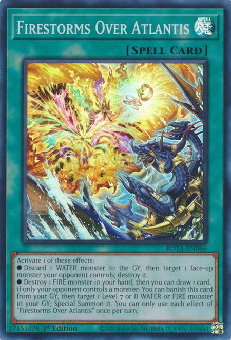 Firestorms Over Atlantis trading card from Rage of the Abyss Firestorms Over Atlantis - Rage of the Abyss YuGiOh trading card