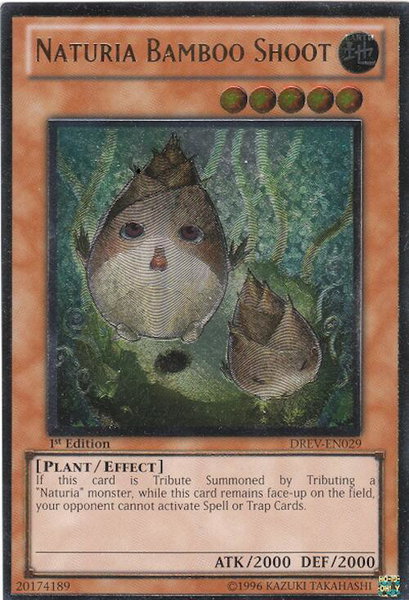 Naturia Bamboo Shoot (UTR) trading card from Duelist Revolution Naturia Bamboo Shoot (UTR) - Duelist Revolution YuGiOh trading card