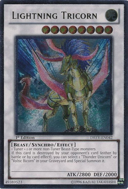 Lightning Tricorn (UTR) trading card from Duelist Revolution Lightning Tricorn (UTR) - Duelist Revolution YuGiOh trading card