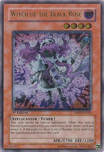 Witch of the Black Rose (UTR) trading card from Absolute Powerforce Witch of the Black Rose (UTR) - Absolute Powerforce YuGiOh trading card