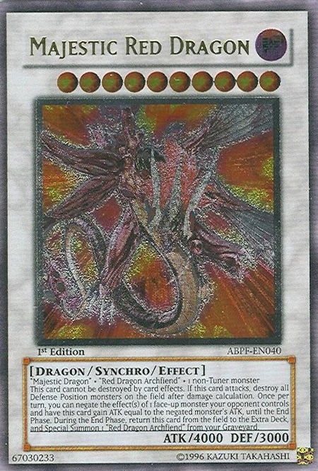 Majestic Red Dragon (UTR) - Absolute Powerforce YuGiOh trading card