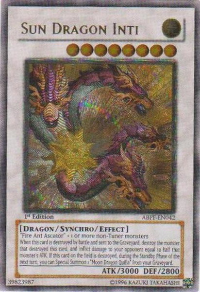 Sun Dragon Inti (UTR) trading card from Absolute Powerforce Sun Dragon Inti (UTR) - Absolute Powerforce YuGiOh trading card