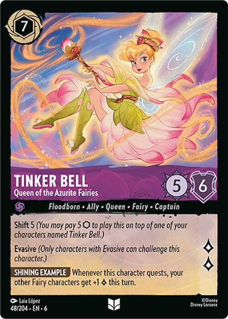 Tinker Bell - Queen of the Azurite Fairies - Azurite Sea Disney Lorcana trading card