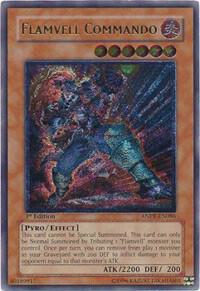 Flamvell Commando (UTR) trading card from Ancient Prophecy Flamvell Commando (UTR) - Ancient Prophecy YuGiOh trading card