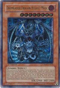 Doomkaiser Dragon/Assault Mode (UTR) - Crimson Crisis (CRMS) #CRMS-EN019 - Ultimate Rare YuGiOh Trading Card