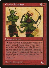 Goblin Recruiter - Visions (VIS) #80 - Uncommon Magic: The Gathering Trading Card