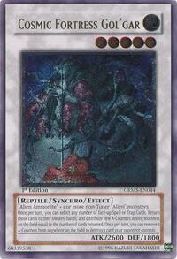 Cosmic Fortress Gol'Gar (UTR) - Crimson Crisis (CRMS) #CRMS-EN044 - Ultimate Rare YuGiOh Trading Card