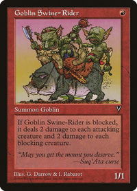 Goblin Swine-Rider - Visions (VIS) #81 - Common Magic: The Gathering Trading Card