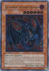 Chthonian Emperor Dragon (UTR) - Tactical Evolution (TAEV) #TAEV-EN019 - Ultimate Rare YuGiOh Trading Card
