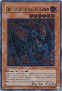 Chthonian Emperor Dragon (UTR) trading card from Tactical Evolution Chthonian Emperor Dragon (UTR) - Tactical Evolution YuGiOh trading card