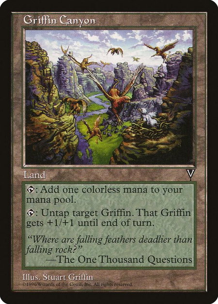 Griffin Canyon - Visions Magic: The Gathering trading card