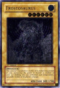 Frostosaurus (UTR) - Strike of Neos (STON) #STON-EN002 - Ultimate Rare YuGiOh Trading Card