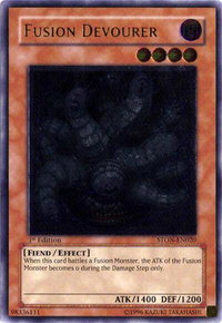 Fusion Devourer (UTR) - Strike of Neos (STON) #STON-EN020 - Ultimate Rare YuGiOh Trading Card