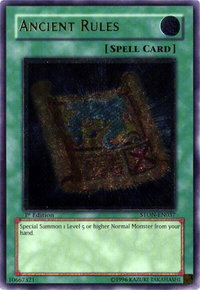 Ancient Rules (UTR) - Strike of Neos (STON) #STON-EN037 - Ultimate Rare YuGiOh Trading Card