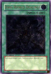 Dark World Dealings (UTR) - Strike of Neos (STON) #STON-EN038 - Ultimate Rare YuGiOh Trading Card