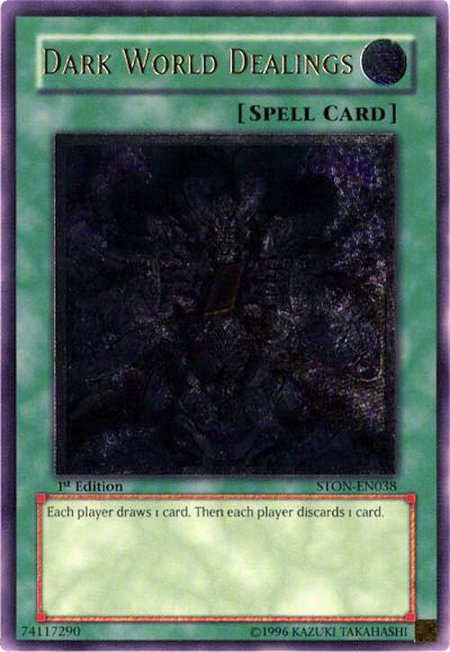 Dark World Dealings (UTR) - Strike of Neos YuGiOh trading card