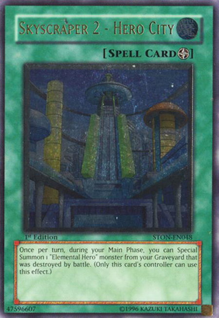 Skyscraper 2 - Hero City (UTR) - Strike of Neos YuGiOh trading card