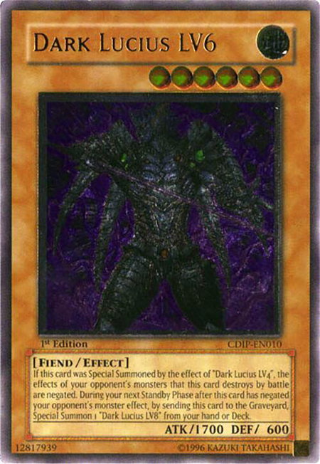 Dark Lucius LV6 (UTR) - Cyberdark Impact YuGiOh trading card