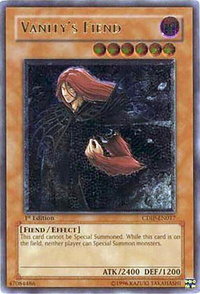 Vanity's Fiend (UTR) - Cyberdark Impact (CDIP) #CDIP-EN017 - Ultimate Rare YuGiOh Trading Card