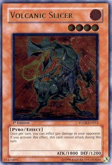 Volcanic Slicer (UTR) trading card from Force of the Breaker Volcanic Slicer (UTR) - Force of the Breaker YuGiOh trading card