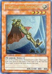 Elemental Hero Captain Gold (UTR) - Force of the Breaker (FOTB) #FOTB-EN014 - Ultimate Rare YuGiOh Trading Card