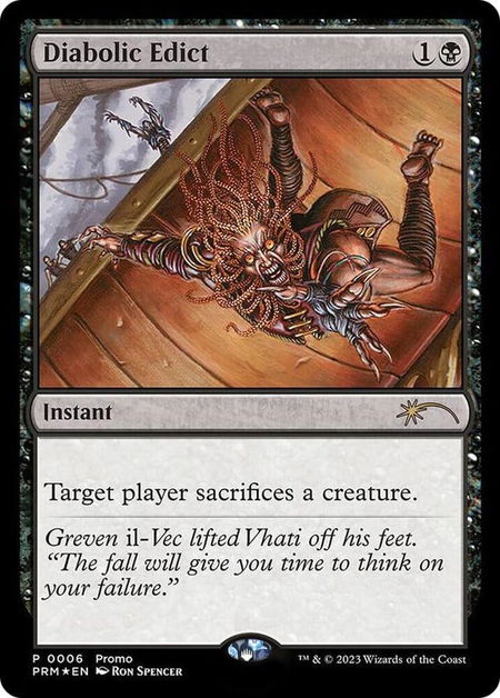 Diabolic Edict (Graphic Novel Insert) - Media Promos Magic: The Gathering trading card