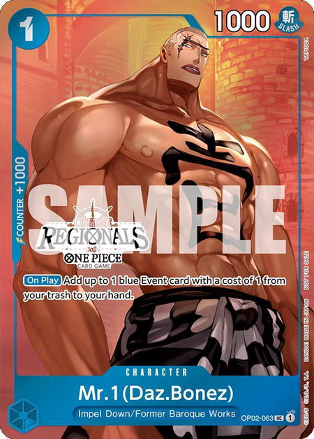 Mr.1 (Daz.Bonez) (Offline Regional 2024 Vol. 3) - One Piece Promotion Cards One Piece trading card