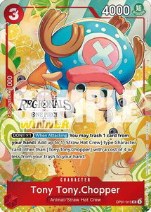 Tony Tony.Chopper (Offline Regional 2024 Vol. 3) [Winner] - One Piece Promotion Cards (OP-PR) #OP01-015 - Uncommon One Piece Trading Card