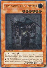 Sky Scourge Invicil (UTR) - Force of the Breaker (FOTB) #FOTB-EN023 - Ultimate Rare YuGiOh Trading Card
