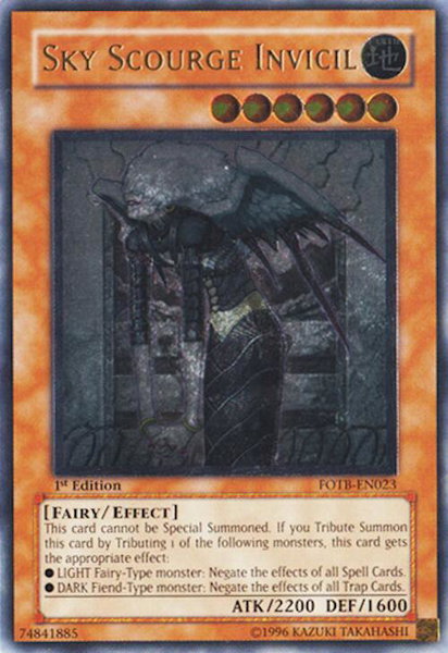 Sky Scourge Invicil (UTR) - Force of the Breaker YuGiOh trading card