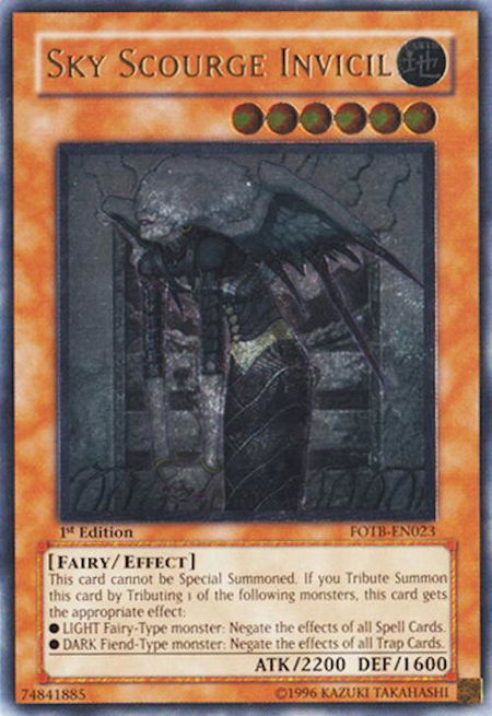 Sky Scourge Invicil (UTR) trading card from Force of the Breaker Sky Scourge Invicil (UTR) - Force of the Breaker YuGiOh trading card