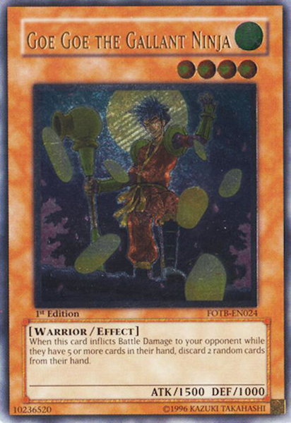 Goe Goe the Gallant Ninja (UTR) trading card from Force of the Breaker Goe Goe the Gallant Ninja (UTR) - Force of the Breaker YuGiOh trading card