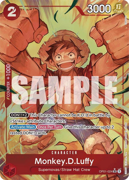 Monkey.D.Luffy (OP01-024) (Alternate Art) - Premium Booster -The Best- One Piece trading card