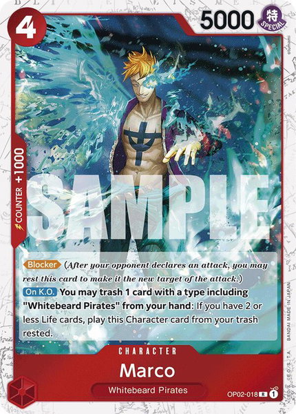 Marco (Jolly Roger Foil) trading card from Premium Booster -The Best- Marco (Jolly Roger Foil) - Premium Booster -The Best- One Piece trading card