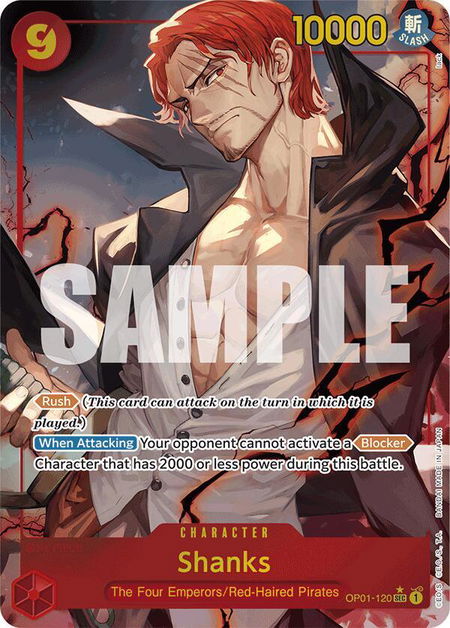 Shanks (OP01-120) (Alternate Art) - Premium Booster -The Best- One Piece trading card