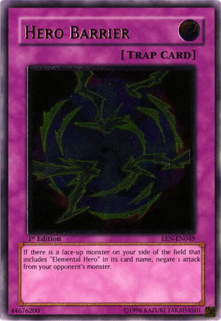 Hero Barrier (UTR) trading card from Elemental Energy Hero Barrier (UTR) - Elemental Energy YuGiOh trading card