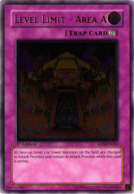 Level Limit - Area A (UTR) trading card from Elemental Energy Level Limit - Area A (UTR) - Elemental Energy YuGiOh trading card