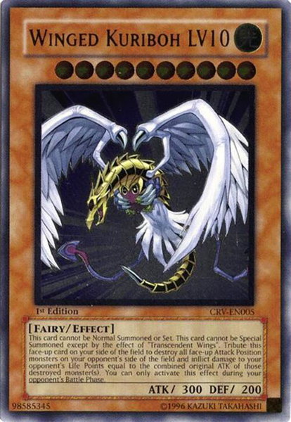 Winged Kuriboh LV10 (UTR) trading card from Cybernetic Revolution Winged Kuriboh LV10 (UTR) - Cybernetic Revolution YuGiOh trading card
