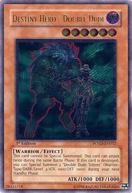 Destiny Hero - Double Dude (UTR) - Power of the Duelist YuGiOh trading card