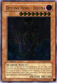 Destiny Hero - Dogma (UTR) - Power of the Duelist  #POTD-EN014 - Ultimate Rare YuGiOh Trading Card