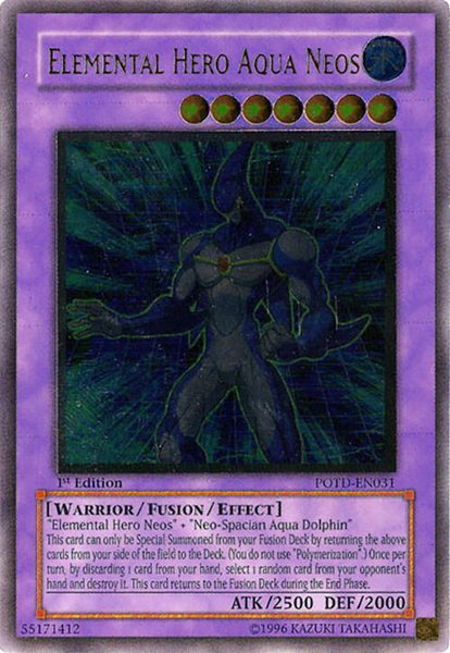 Elemental Hero Aqua Neos (UTR) trading card from Power of the Duelist Elemental Hero Aqua Neos (UTR) - Power of the Duelist YuGiOh trading card