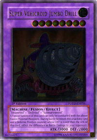 Super Vehicroid Jumbo Drill (UTR) - Power of the Duelist  #POTD-EN036 - Ultimate Rare YuGiOh Trading Card