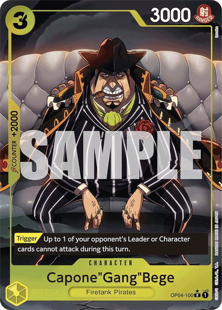 Capone"Gang"Bege (OP04-100) (Alternate Art) - Premium Booster -The Best- One Piece trading card