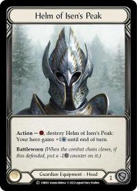 Helm of Isen's Peak - Historic Pack 1 Blitz Deck: Bravo  #1HB003 - Common Flesh and Blood Trading Card