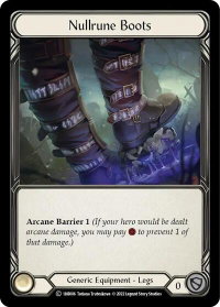 Nullrune Boots - Historic Pack 1 Blitz Deck: Bravo  #1HB006 - Common Flesh and Blood Trading Card
