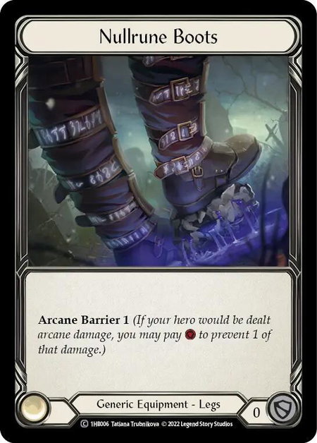 Nullrune Boots - Historic Pack 1 Blitz Deck: Bravo Flesh and Blood trading card