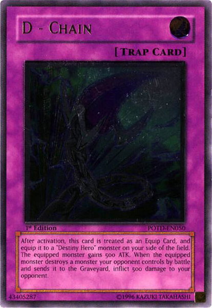 D - Chain (UTR) trading card from Power of the Duelist D - Chain (UTR) - Power of the Duelist YuGiOh trading card
