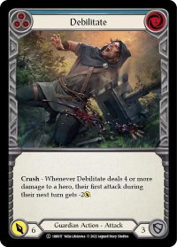 Debilitate (Blue) - Historic Pack 1 Blitz Deck: Bravo  #1HB017 - Common Flesh and Blood Trading Card