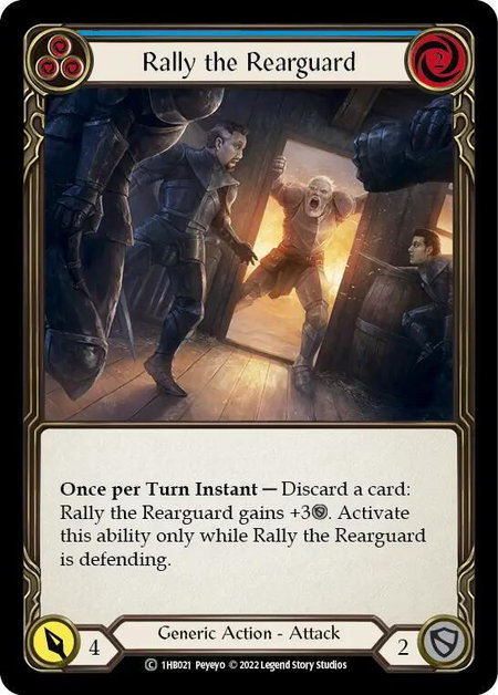 Rally the Rearguard (Blue) - Historic Pack 1 Blitz Deck: Bravo Flesh and Blood trading card